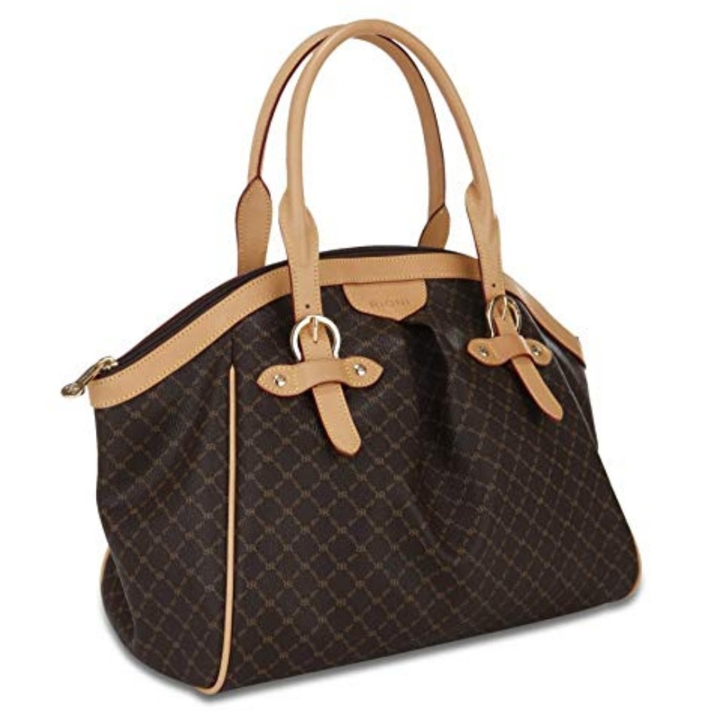 Rioni Signature (brown) - Ruched Satchel With Buck